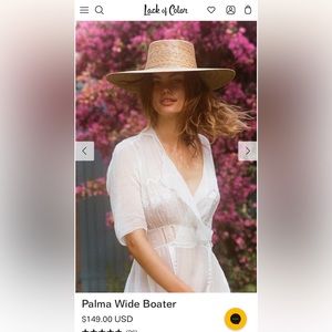 Lack of Color Palma Wide Boater Hat (L/XL)